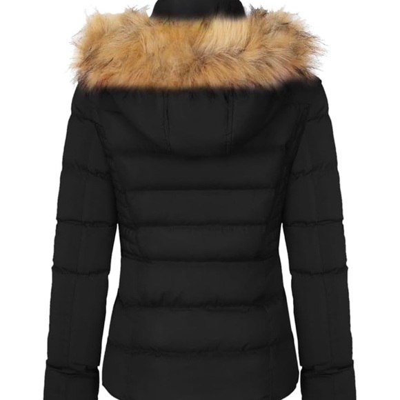 NEW Bodilove Women’s Thickened Black Winter Puffer Jacketket w/Removable Hood-3X - Picture 2 of 15